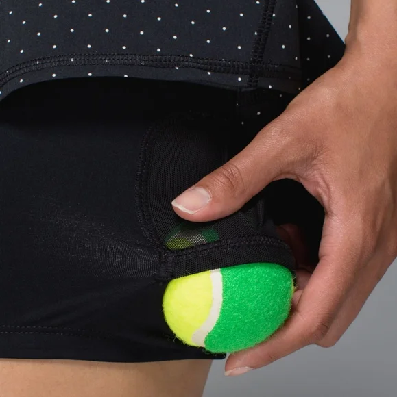 Lululemon Pace Setter Skort Skirt Sweet Polk Spot Black Pretty Palm Pleated Sz 4 - Picture 3 of 14